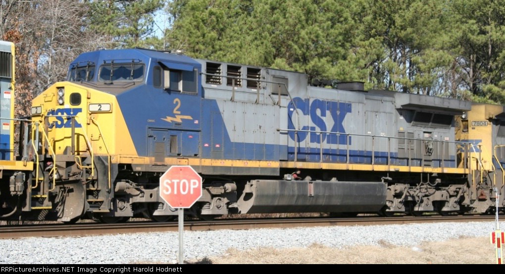 CSX 2 is headed southbound